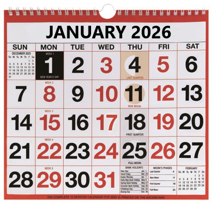 Calendars 2026